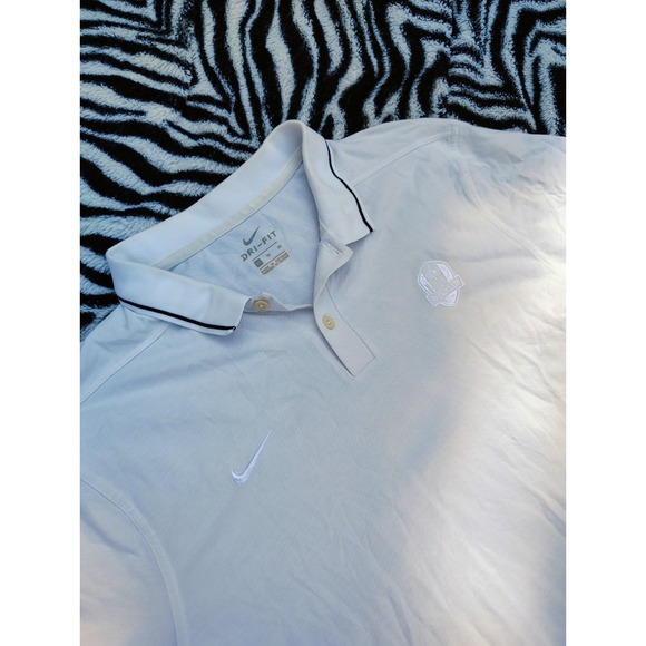 Nike Dri Fit Golf Polo Shirt Mens L White Ryder Cup Whistling Strait Performance - Picture 4 of 9